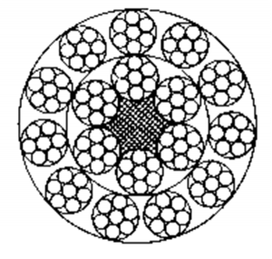 多層股鋼絲繩17×7+FC