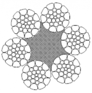 壓實股鋼絲繩6×K26WS-FC