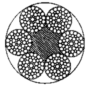 粗直徑鋼絲繩6×55SWS+FC
