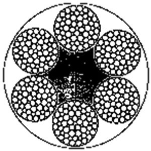 粗直徑鋼絲繩6×61FWS+FC