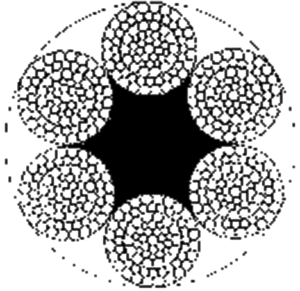 粗直徑鋼絲繩6×84WSNS+FC