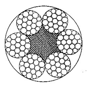 線接觸鋼絲繩6×19W+FC