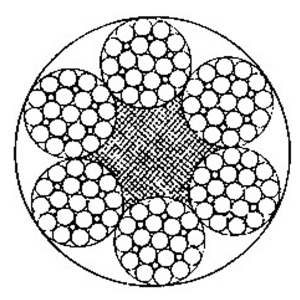 線接觸鋼絲繩6×25Fi+FC