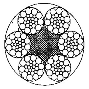 線接觸鋼絲繩6×26WS+FC