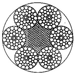 線接觸鋼絲繩6×49SWS+FC
