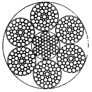 線接觸鋼絲繩6×55SWS+IWRC