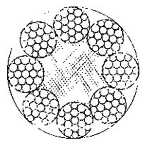 線接觸鋼絲繩8×19W+FC